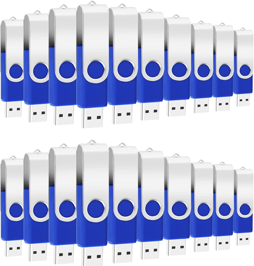 50 Pack USB 2.0 Metal Swivel Flash Drives with LED Indicator X2523