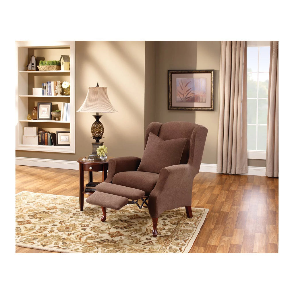 Stretch Pique Wing Chair Recliner Slipcover Z9489
