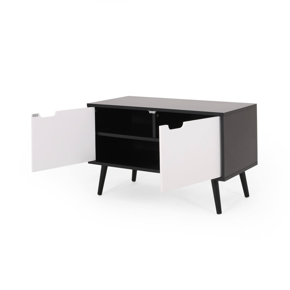 2 Door Cabinet Black/White N628471