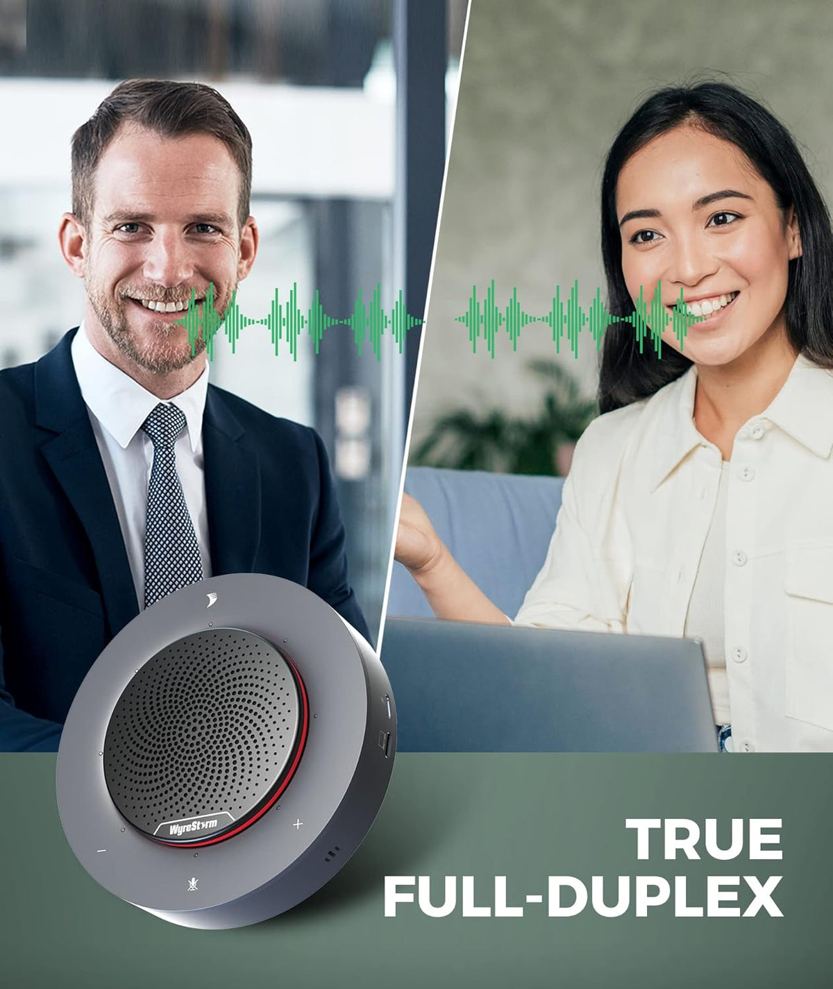 Conference Speaker with 4 Noise-canceling Mics, USB-C Docking Function A67774