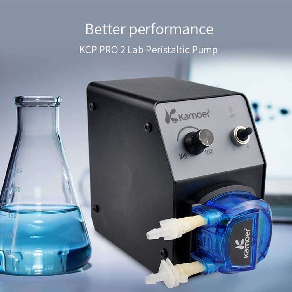 Peristaltic dosing pump 12V variable speed small water pump with pump head, Norprene tube 3.2mm×6.4mm, 40-210ml/min, with power adapter K5443