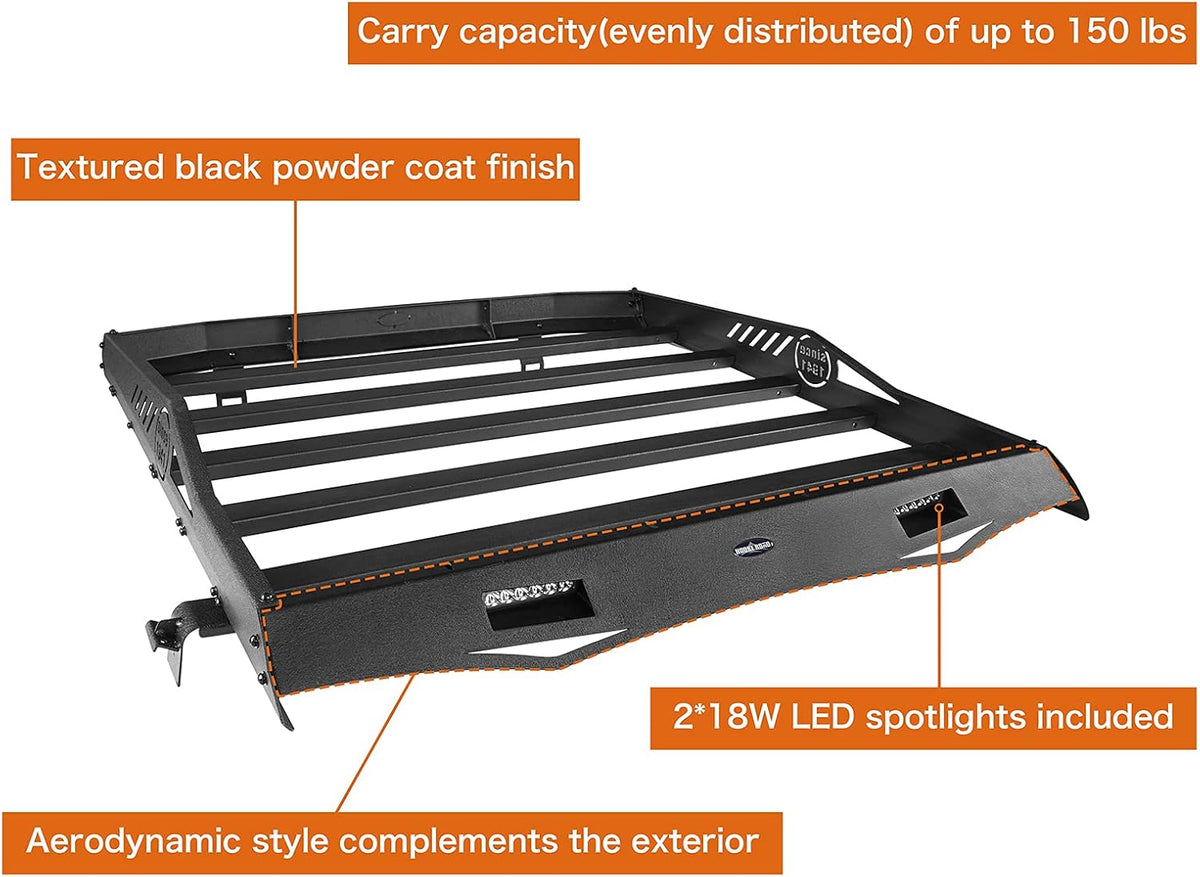 Roof Rack Cargo Carrier Basket with Wind Deflector Z297393