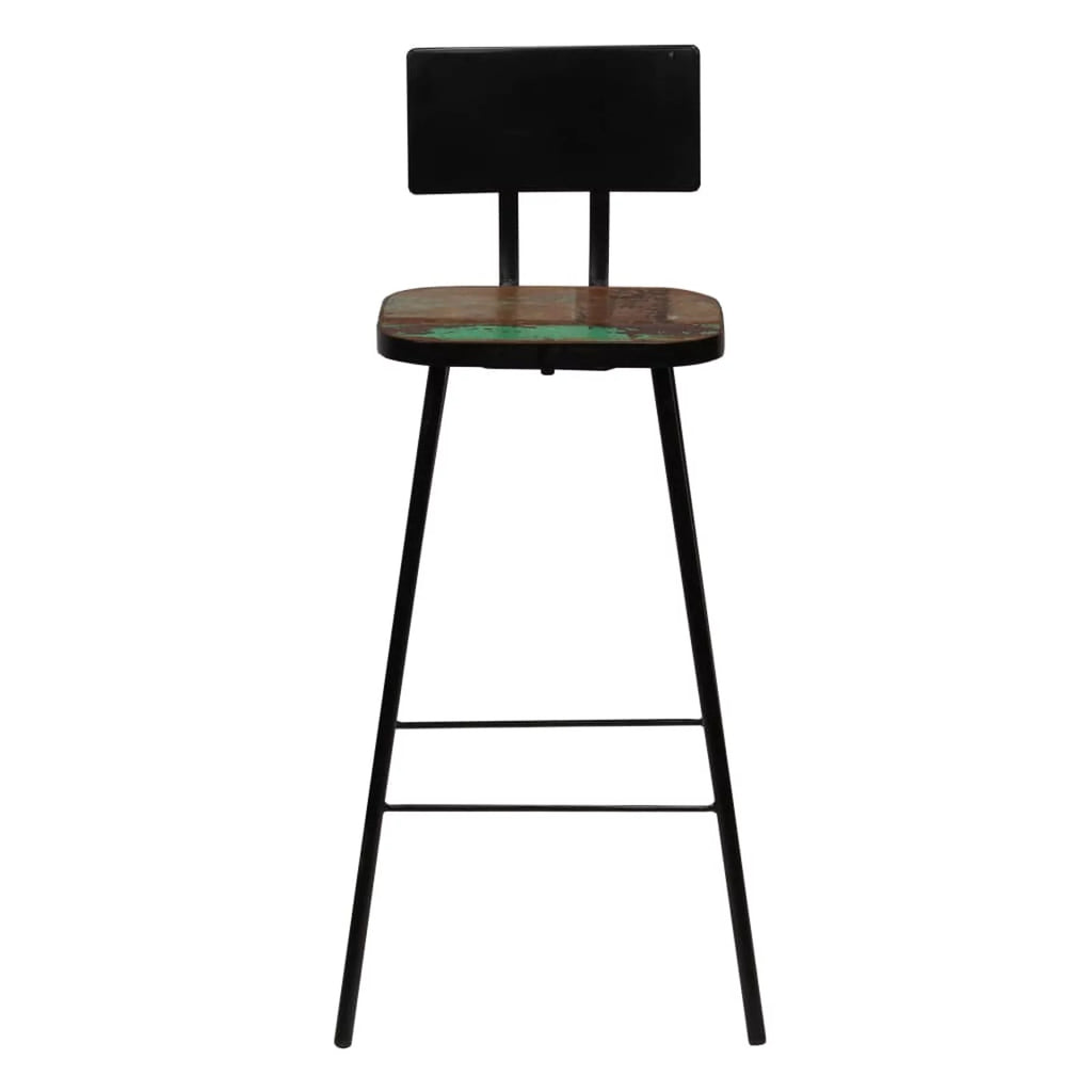 Solid Reclaimed Wood Bar Stools 4 pcs G337587