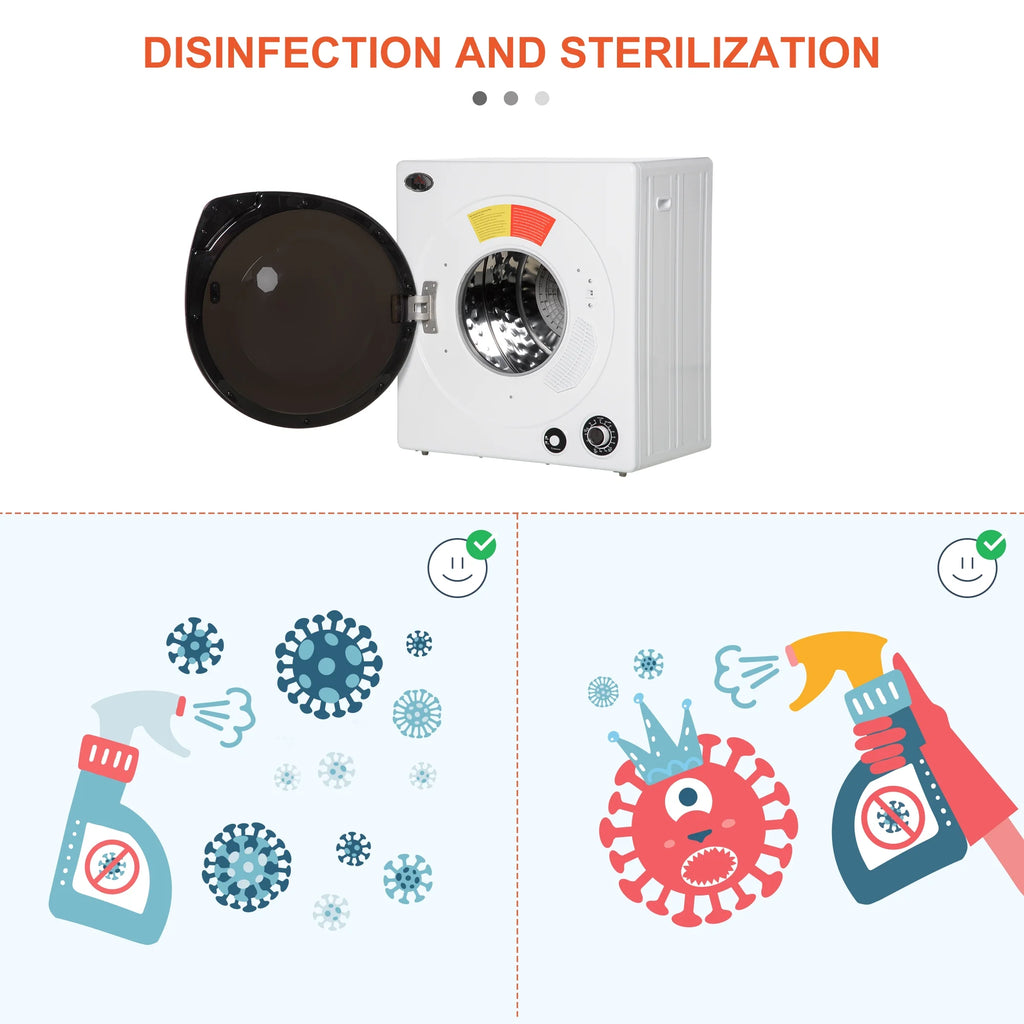 1350W 3.22 Cu. Ft. Portable Clothes Dryer H86049