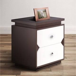 Walnut 2-Drawer End Table Y311