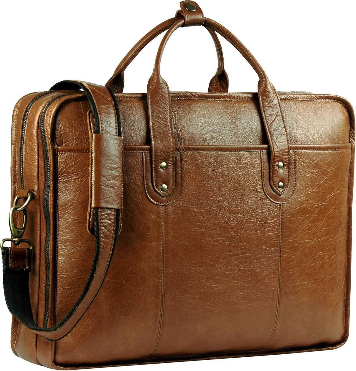 18 Inch Genuine Leather Messenger Laptop Bag C790