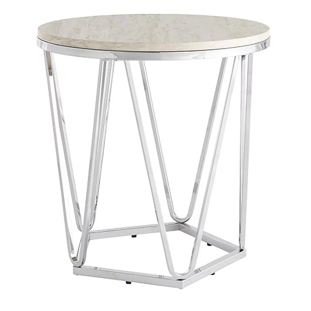 Faux Stone Round Side Table A50502