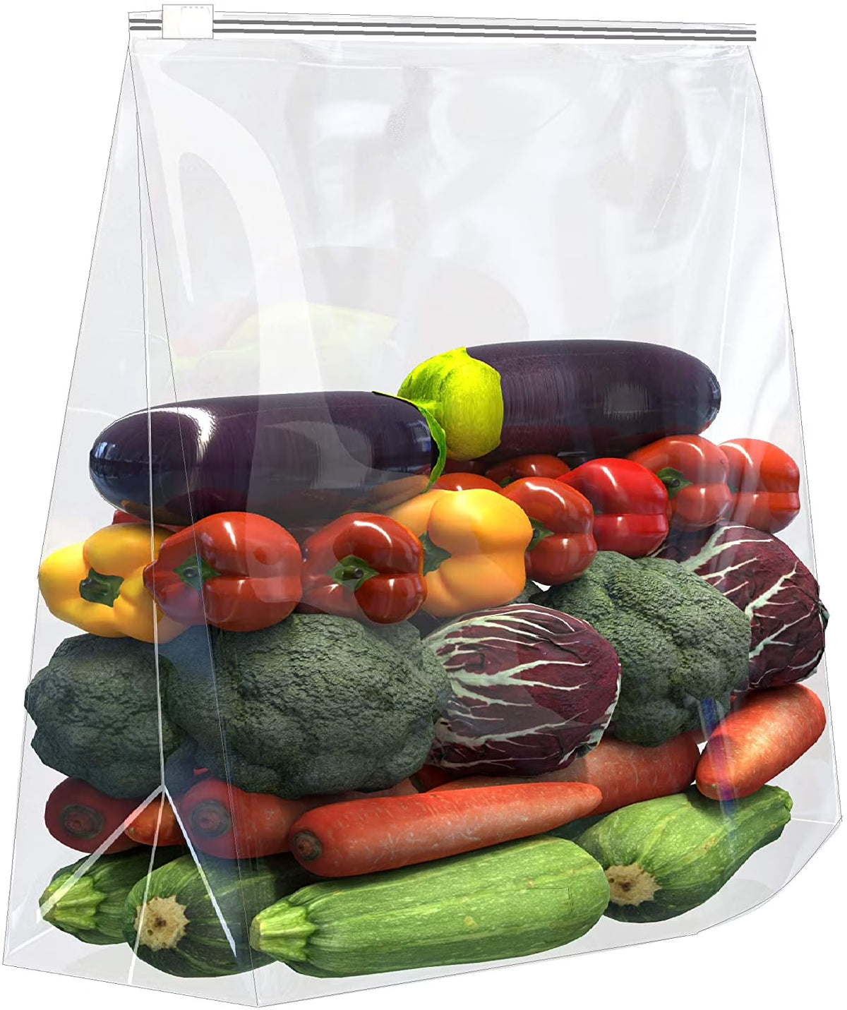 10 COUNT 5 Gallon 3 Mil Plastic Bag with Slider Top O50356