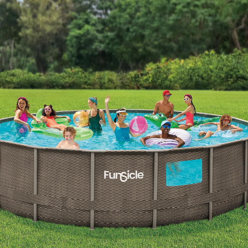 18 ft Round Above Ground Frame Swimming Pool U8181
