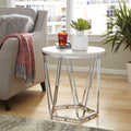Faux Stone Round Side Table A50502