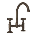 Country Kitchen Bridge Faucet with Five Spoke Handles, Tuscan Brass Y25226
