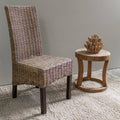 Brown Rattan Weave Dining Chair with Mahogany Hardwood Frame D519