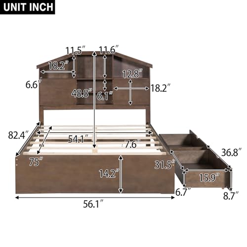 Grey Twin Size Solid Wood Canopy Daybed with 3 Storage Drawers V84857