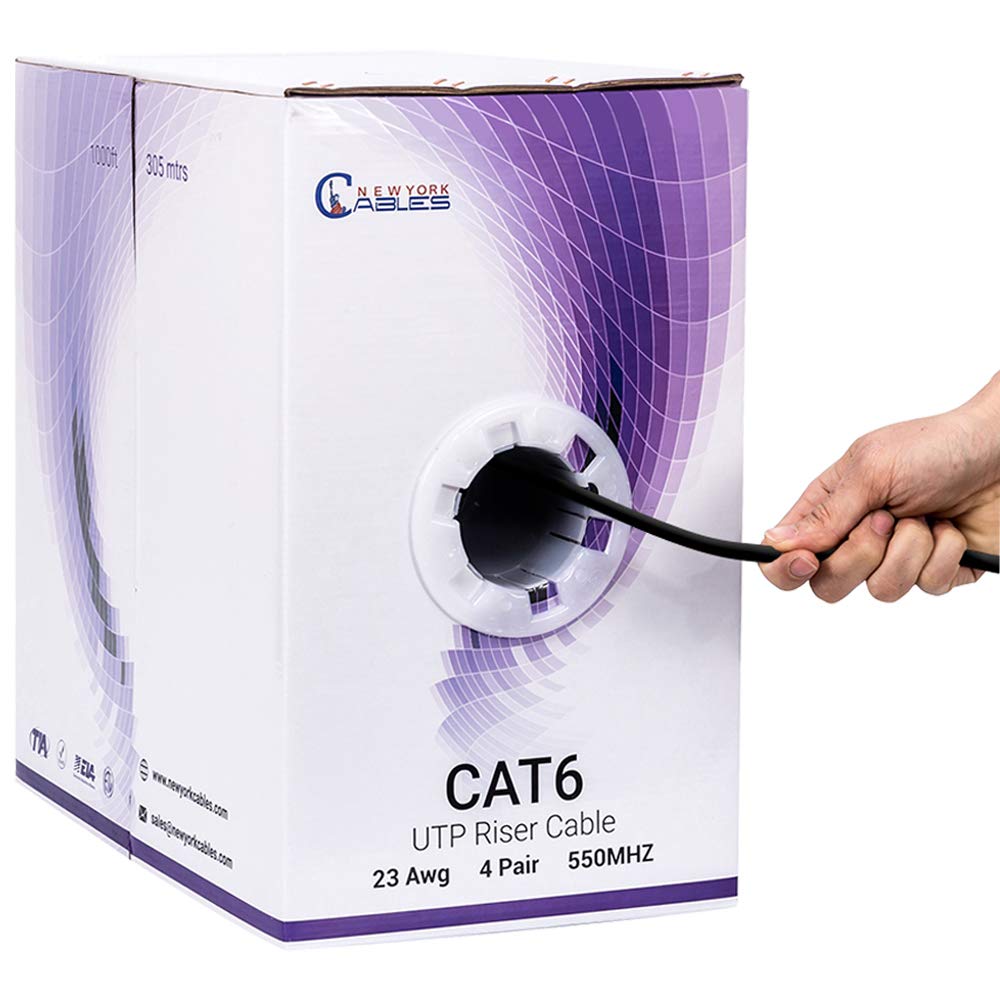 Green Cat6 Riser 1000ft UTP Ethernet Cable Y60109