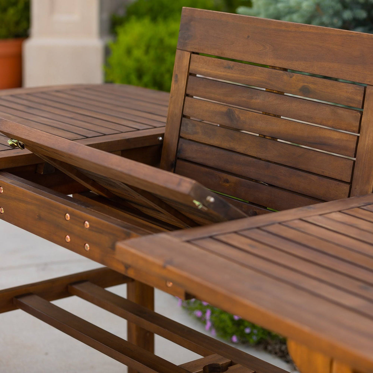 Dark Brown Acacia 3-Piece Patio Dining Set Y84949