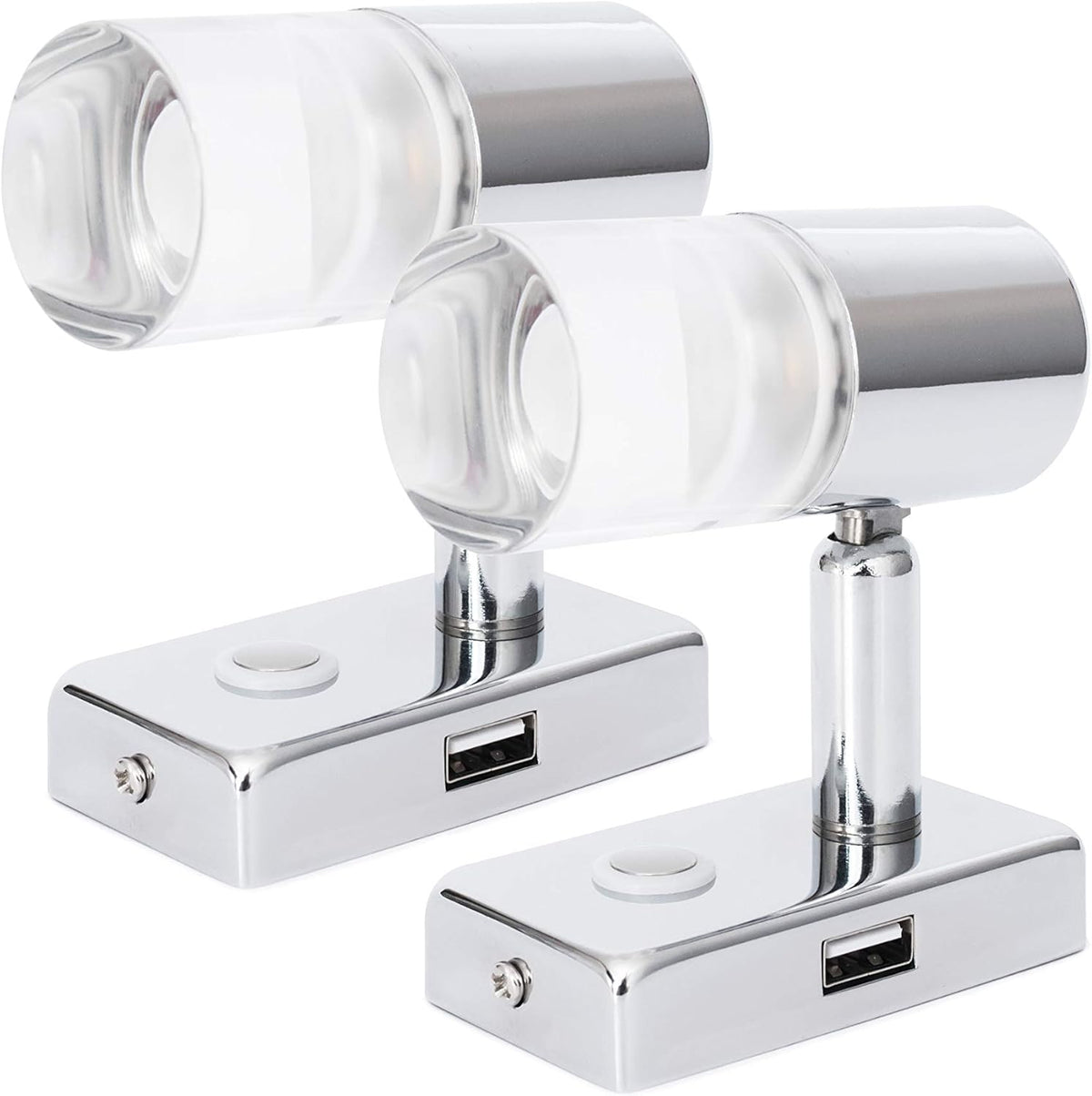 12V LED Reading Light with USB Port Dimmable Two Pack N693