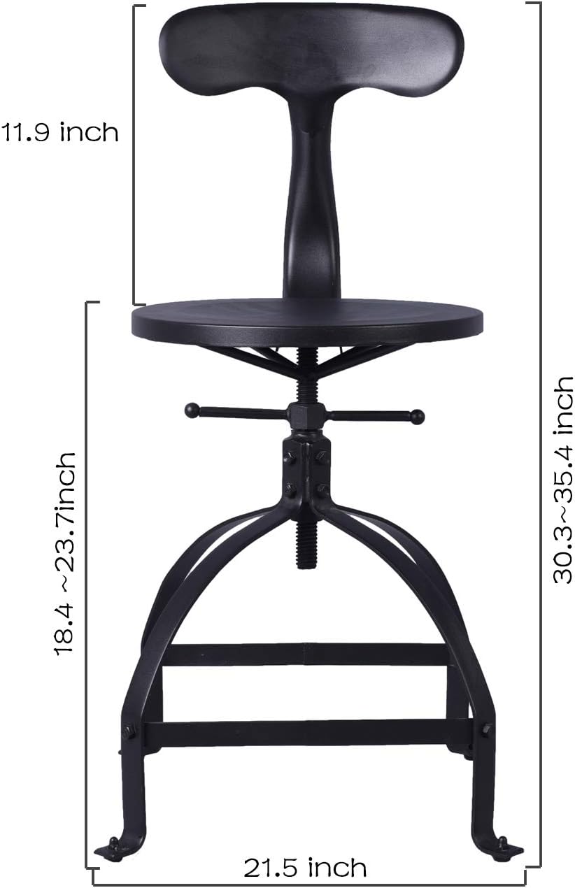 Adjustable Height Swivel Bar Stools with Back Z72869