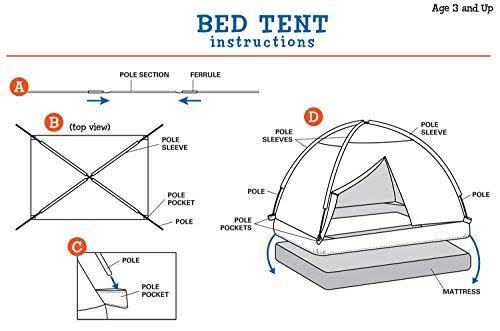 Pink Full Size Bed Tent E8173