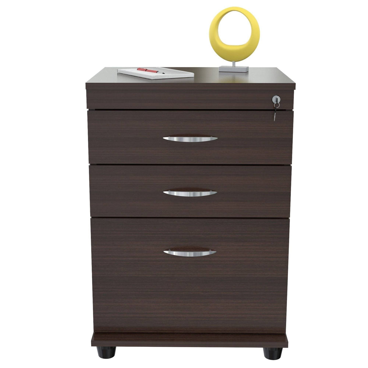 3 Drawer Espresso File Cabinet O78156