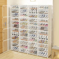 12 Tiers Clear Plastic Shoe Storage Box N6894