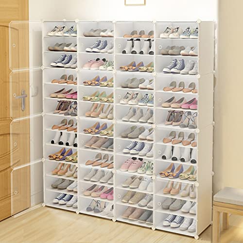 12 Tiers Clear Plastic Shoe Storage Box N6894