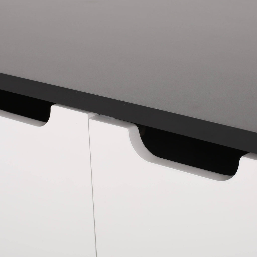 2 Door Cabinet Black/White N628471