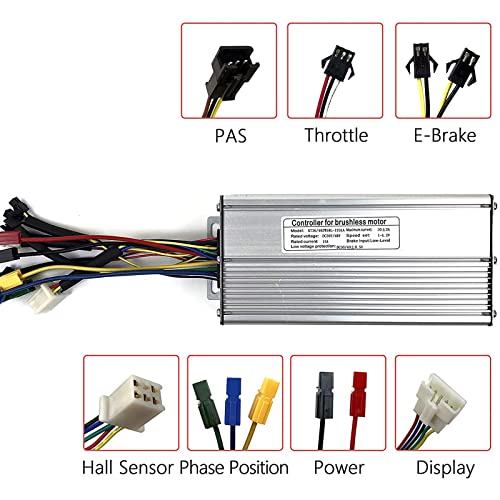 48V 1500W 24in Brushless Non-Gear Hub Motor Kit with LCD3 Display Controller PAS Brake Lever P33315