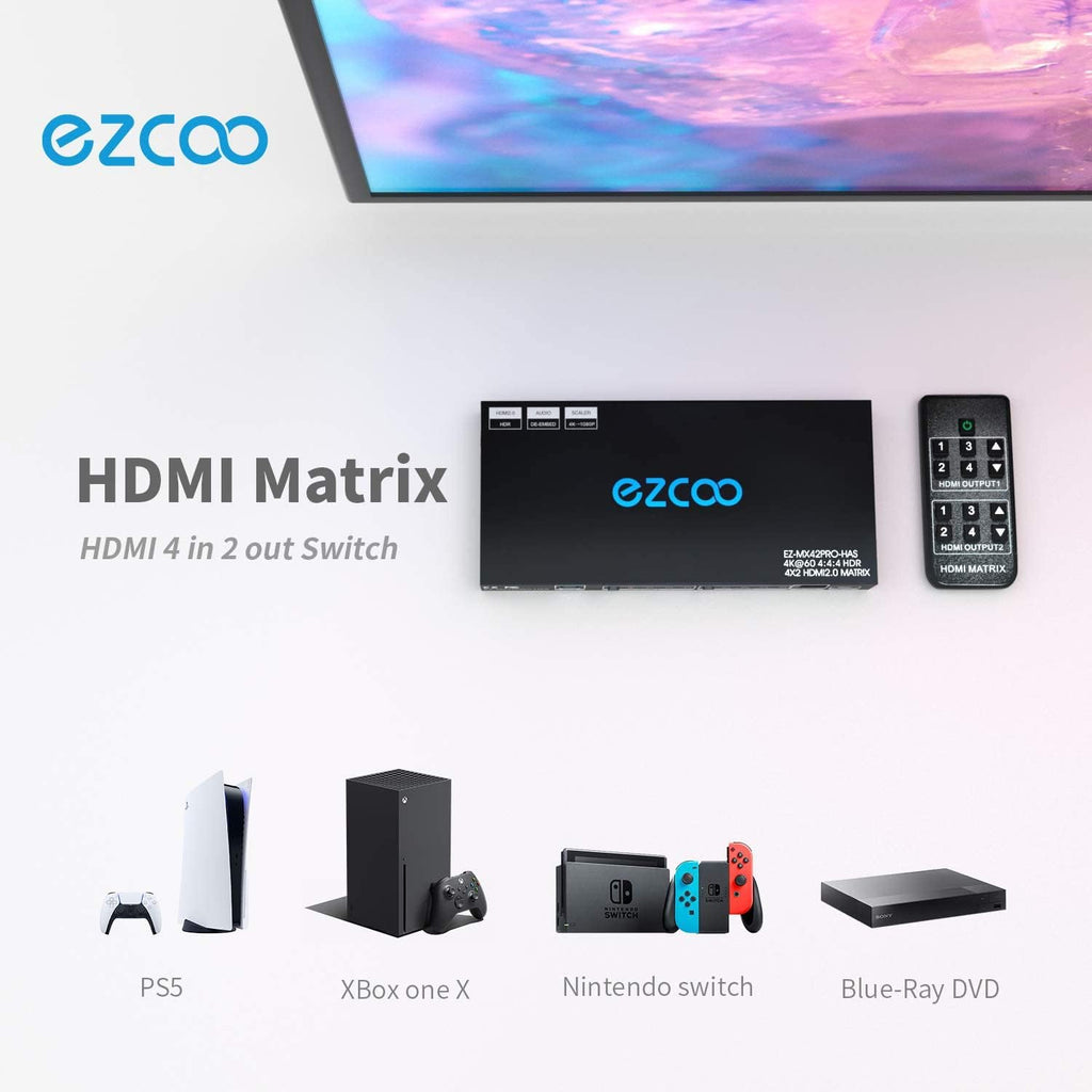 4 In 2 Out 4K 60Hz HDMI Matrix Q47208