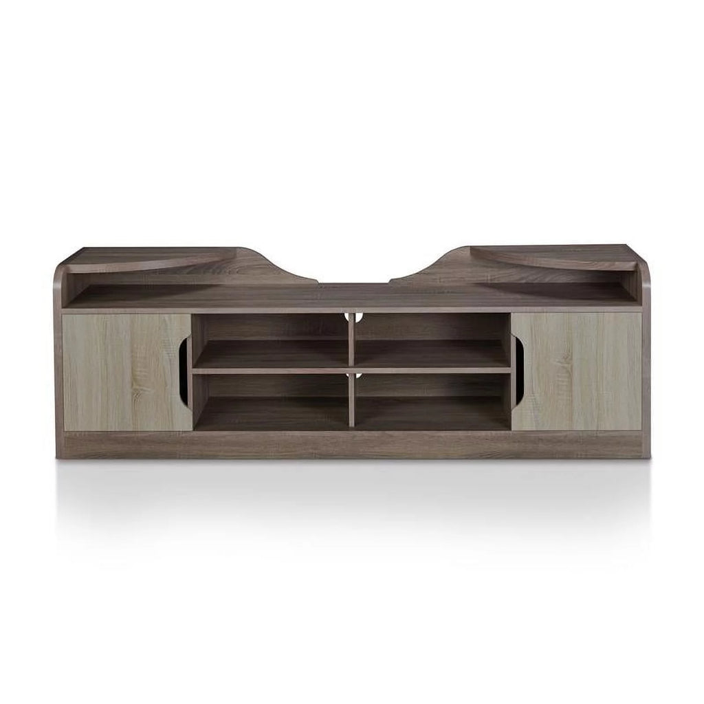 Rustic Wood 72-Inch TV Stand in Chestnut Brown Finish L155