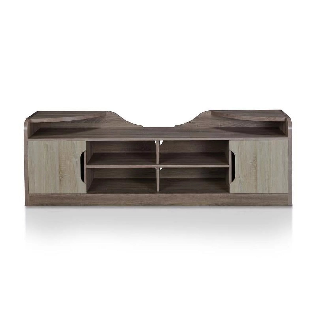 Rustic Wood 72-Inch TV Stand in Chestnut Brown Finish L155