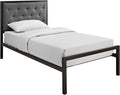 Twin Size Grey Fabric Bed Frame P31104