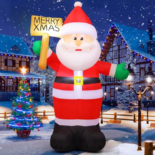 8 FT Santa Claus Inflatable with Built-in LEDs X17412