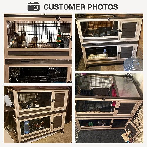 Grey Guinea Pig Cage with Wheels and 6 Access Doors B1667