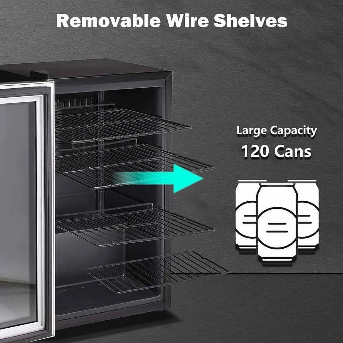 3.2 Cu.ft Beverage Refrigerator Cooler Mini Fridge U43849