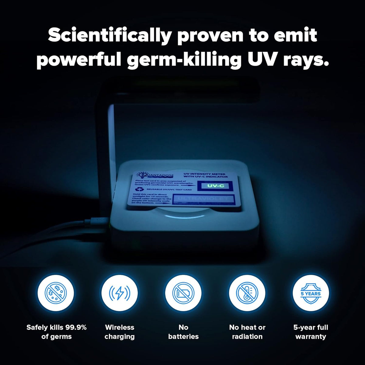 White UV Phone Sanitizer and Charger H4510