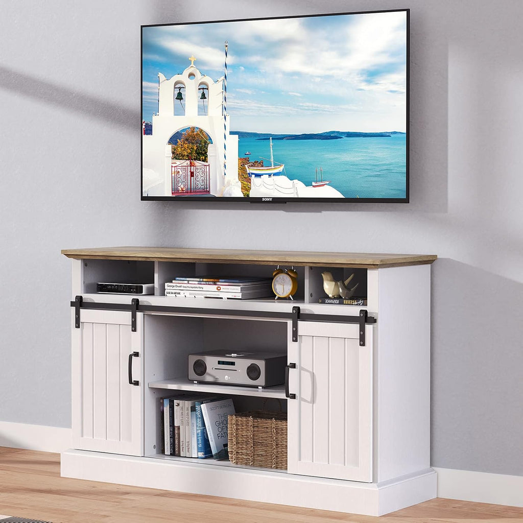 Farmhouse Sliding Barn Door TV Stand for TVs up to 65 Inch L565208