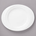 White Porcelain Oval Salad Plate - 24/Case S21965