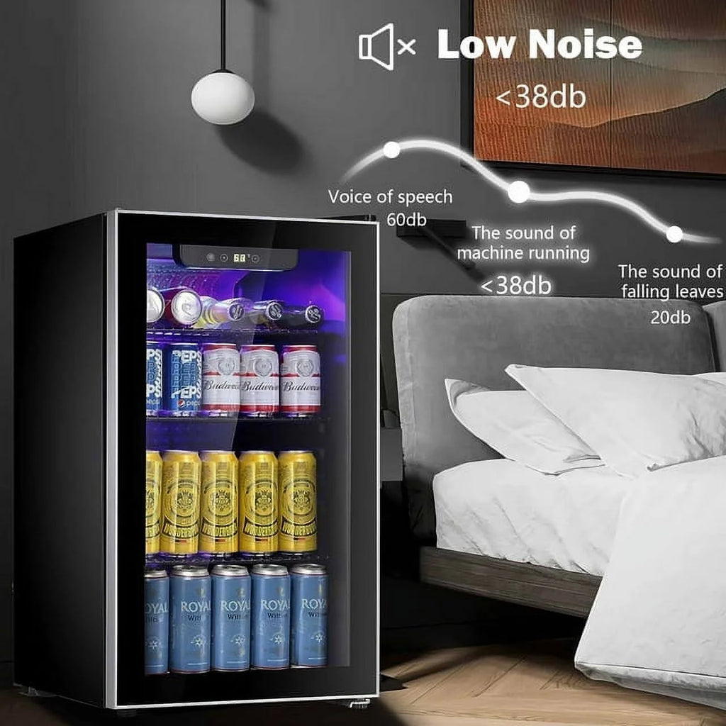 3.2 Cu.ft Beverage Refrigerator Cooler Mini Fridge U43849