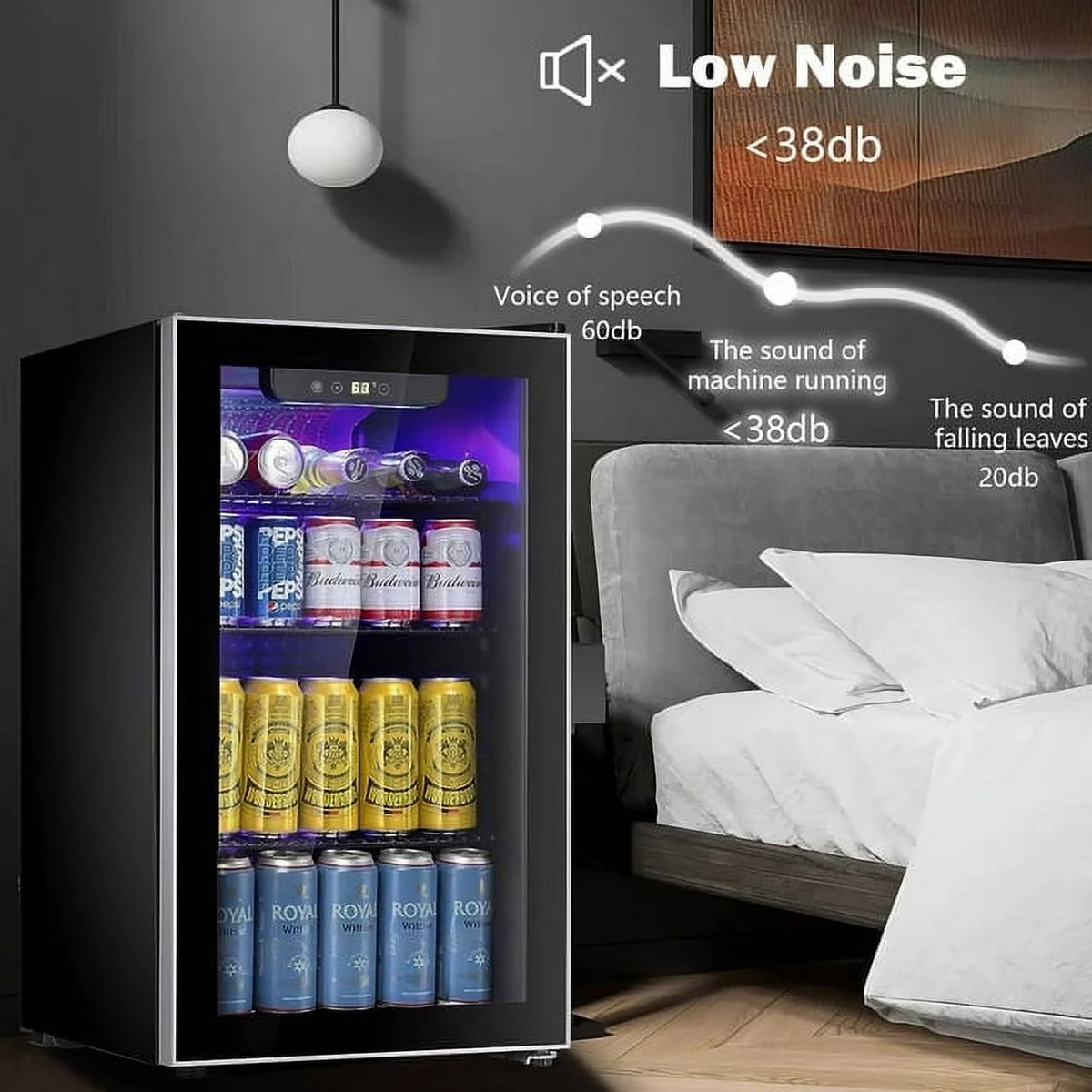 3.2 Cu.ft Beverage Refrigerator Cooler Mini Fridge U43849