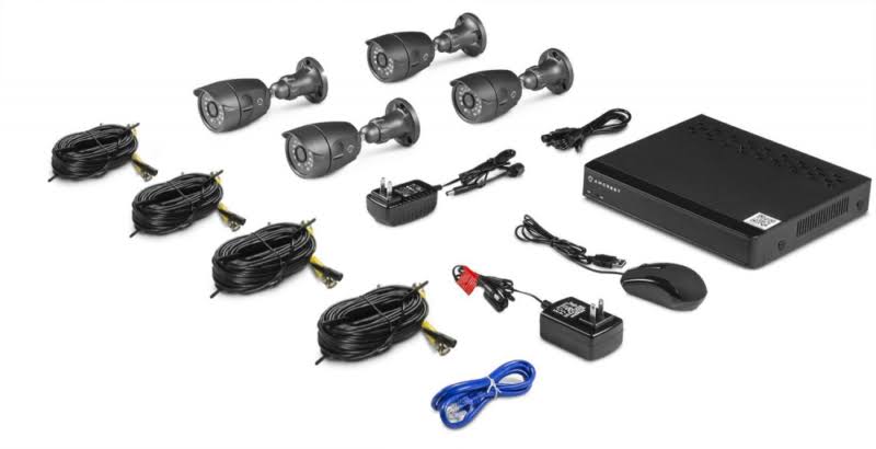 4-Channel DVR Security System with 4 Weatherproof Bullet Cameras K8249