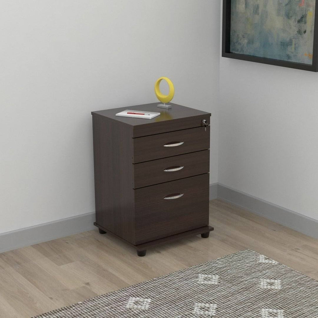 3 Drawer Espresso File Cabinet O78156