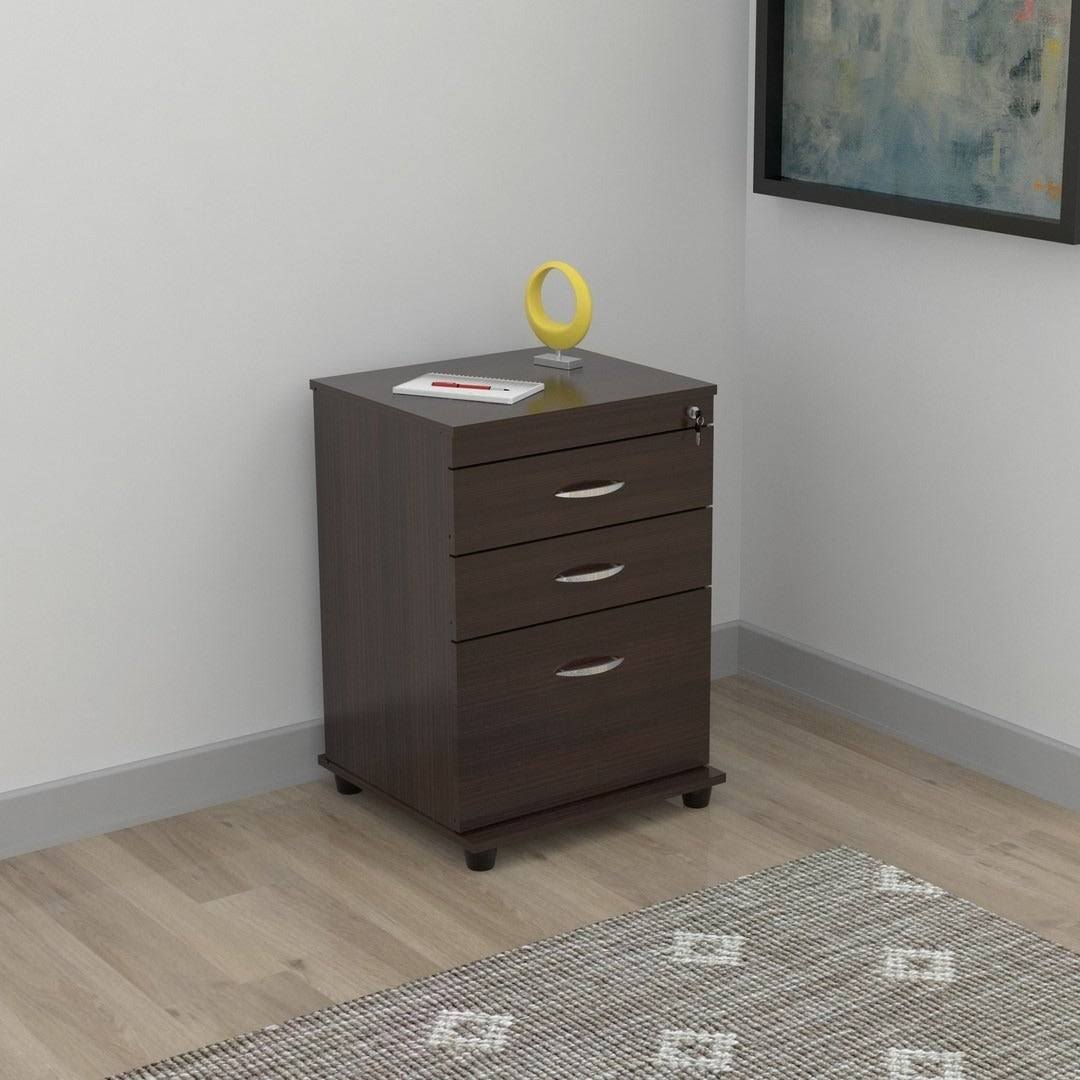 3 Drawer Espresso File Cabinet O78156