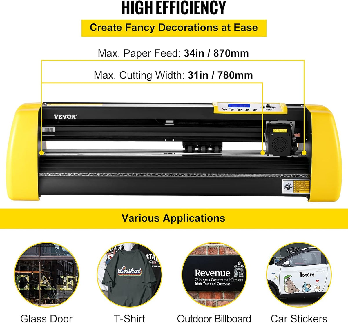 34 in 870 mm Vinyl Cutter Machine with Stand S2312