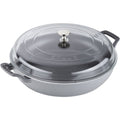 Cast Iron 3.5-qt Braiser with Glass Lid Graphite Grey Q239