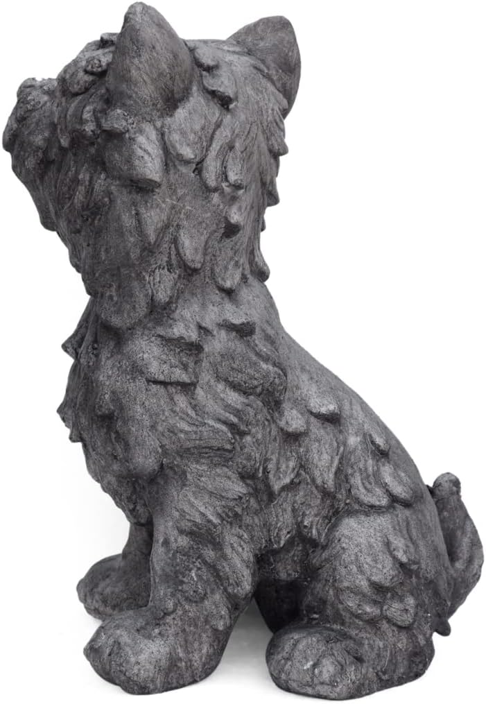 Antique Gray Finish Outdoor Dog Garden Statue K193