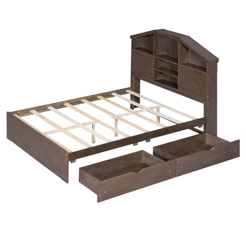 Grey Twin Size Solid Wood Canopy Daybed with 3 Storage Drawers V84857