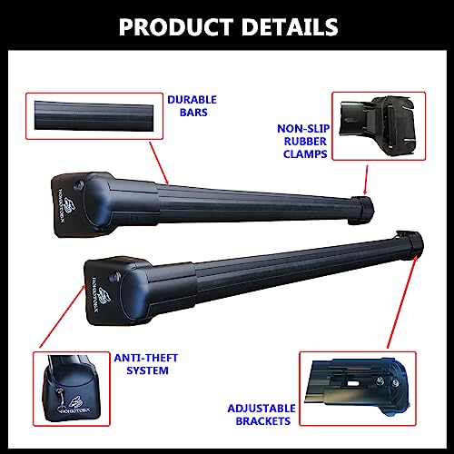 Black Lockable Roof Rack Crossbars H92423