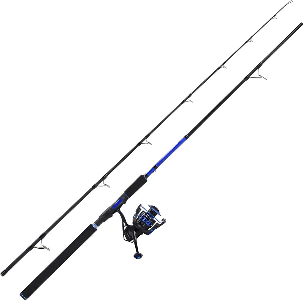 Fishing Rod and Reel Combo, IM6 Graphite 2Pc, Stainless Steel Guides with Ceramic Rings, EVA Handles G1407