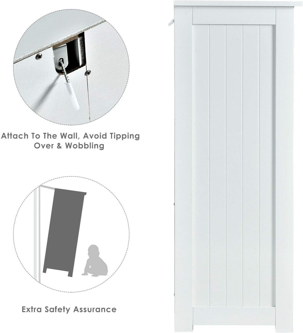 White Freestanding Bathroom Cabinet with 3 Drawer V6143