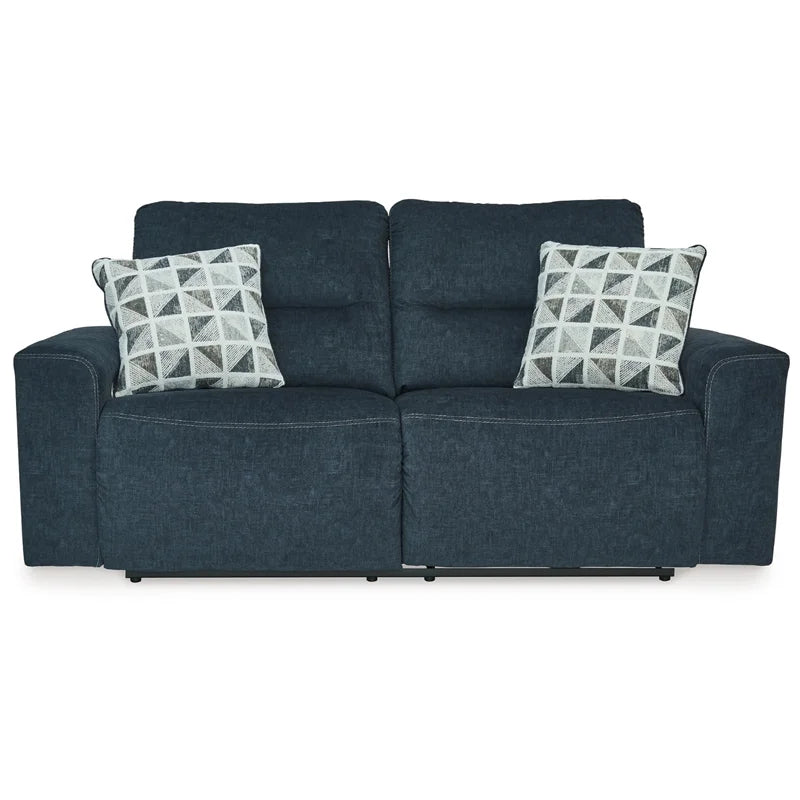 Blue 2-Seat Fabric Power Reclining Sofa P796